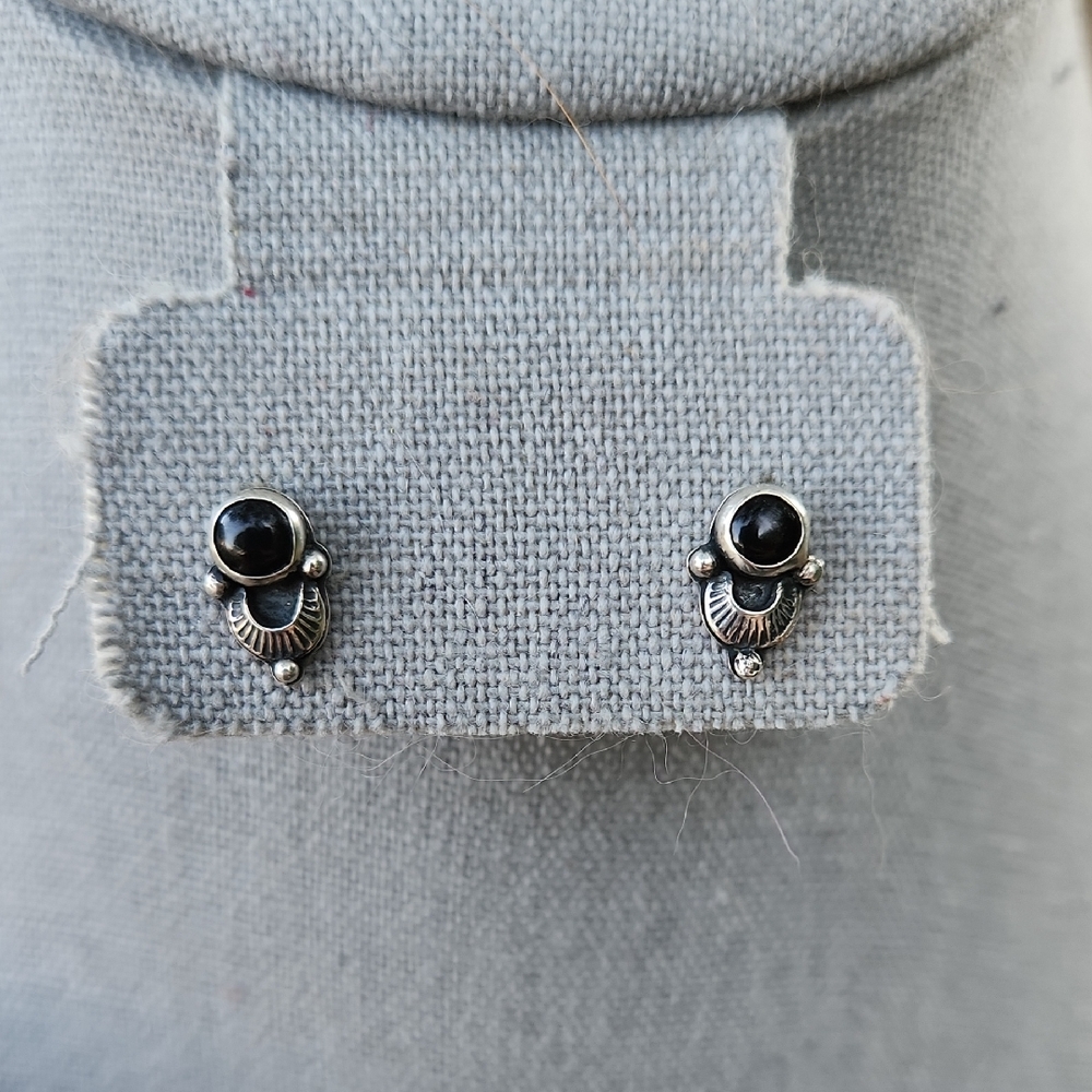 Onyx Embellished Stud Earrings